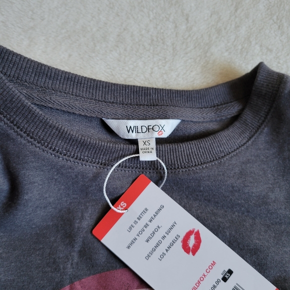 *SOLD* NWT WILDFOX Sommers Easy Does It Graphic Sweatshirt Size XS - Picture 7 of 10